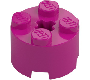 LEGO Magenta Stein 2 x 2 Rund (3941 / 6143)