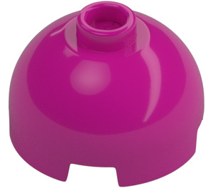 LEGO Magenta Stein 2 x 2 Rund mit Dome oben (Hohlnoppen, Achshalter) (3262 / 30367)