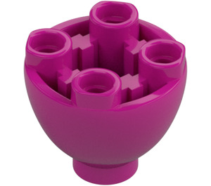 LEGO Magenta Steen 2 x 2 x 1.3 Rond Omgekeerd Dome (24947)