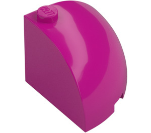 LEGO Magenta Brick 3 x 3 x 2 Round Quarter (88293)