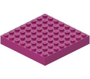 LEGO Magenta Brique 8 x 8 (4201 / 43802)