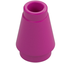 LEGO Magenta Cone 1 x 1 med Top Groove (28701 / 59900)