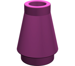 LEGO Magenta Cone 1 x 1 without Top Groove (4589 / 6188)