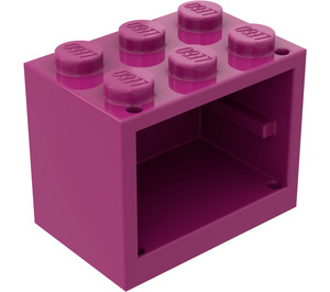 LEGO Magenta Skap 2 x 3 x 2 med solide knotter (4532)