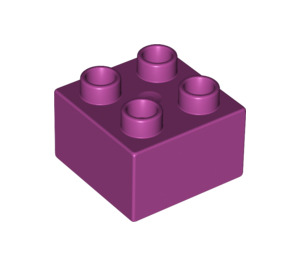 LEGO Magenta Duplo Brick 2 x 2 (3437 / 89461)