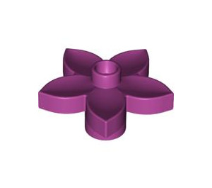 LEGO Magenta Duplo Blume mit 5 Angular Blütenblätter (6510 / 52639)