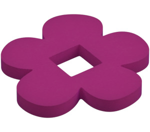 LEGO Magenta Felt Flor 4 x 4 con Cuadrado Agujero (66829)