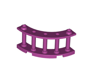 LEGO Magenta Valla Spindled 4 x 4 x 2 Cuarto Circular con 2 espigas (30056)