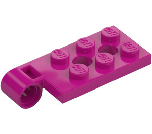 LEGO Magenta Cerniera Piastra Superiore 2 x 4 con 6 Bottoncini e 2 fori per perni (43045)