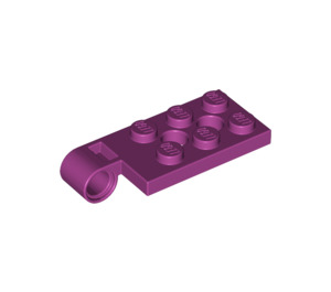 LEGO Magenta Hinge Plate Top 2 x 4 with 6 Studs and 2 Pin Holes (43045)