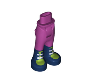 LEGO Magenta Hip with Pants with Dark Blue and Lime Boots (16925 / 35573)