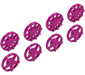 LEGO Magenta Hub Caps (5 and 10 Spokes) (18978)