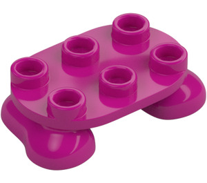 LEGO Magenta Poten 2 x 3 met 2 Feet (66859)