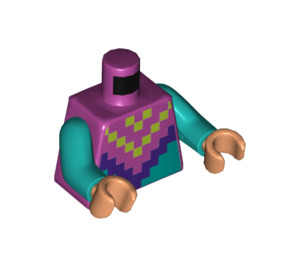 LEGO Magenta Llama Herder Minifig Torso (973 / 76382)