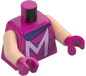 LEGO Magenta Magneto with Magenta Suit Minifig Torso (973 / 76382)