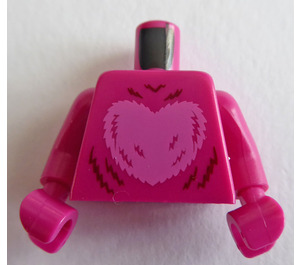 LEGO Magenta Minifig Torso Bear Costume Bear with Heart (973)