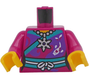 LEGO Magenta Minifig Torso Karaoke Mermaid (973)