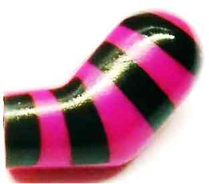 LEGO Magenta Minifigure Left Arm with Black Stripes Pattern (3819)