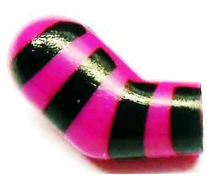 LEGO Magenta Minifigure Right Arm with Black Stripes Pattern (3818)