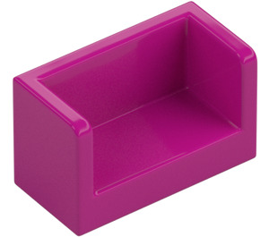 LEGO Magenta Paneel 1 x 2 x 1 mit geschlossen Ecken (23969 / 35391)