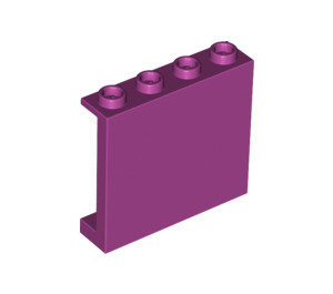 LEGO Magenta Panel 1 x 4 x 3 mit Seitenstützen, Hohlbolzen (35323 / 60581)