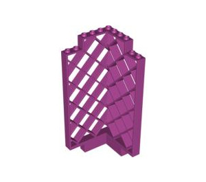 LEGO Magenta Panel 6 x 6 x 12 Corner Lattice (30016)