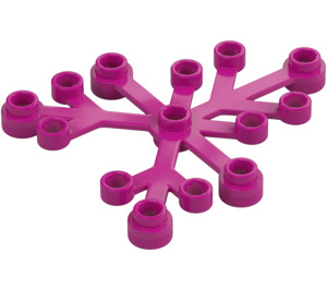 LEGO Magenta Plant Bladeren 6 x 5 (2417)