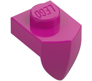 LEGO Magenta Plaat 1 x 1 met Downwards Tand (15070)