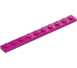 LEGO Magenta Plaat 1 x 10 (4477)