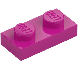 LEGO Magenta assiette 1 x 2 (3023 / 28653)