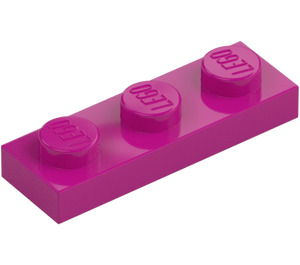 LEGO Magenta Plate 1 x 3 (3623)