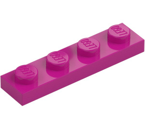 LEGO Magenta Plate 1 x 4 (3710)