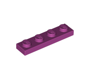 LEGO Magenta Plate 1 x 4 (3710)