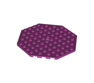 LEGO Magenta Plate 10 x 10 Octagonal with Hole (89523)
