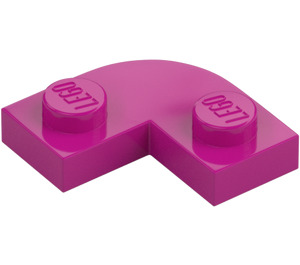 LEGO Magenta Talerz 2 x 2 Okrągły Narożnik (79491)