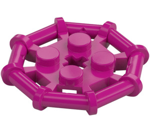 LEGO Magenta Plate 2 x 2 with Bar Frame Octagonal (Studs with Cut Edges) (30033)