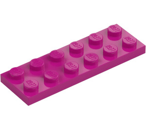 LEGO Magenta Plate 2 x 6 (3795)