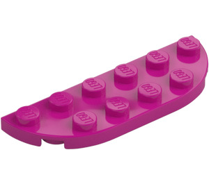 LEGO Magenta Plate 2 x 6 med Avrundede hjørner (18980)