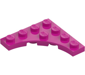 LEGO Magenta Plaat 4 x 4 met Circular Cut Out (35044)