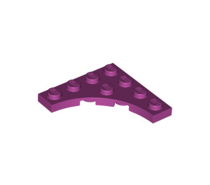 LEGO Magenta Plate 4 x 4 with Circular Cut Out (35044)