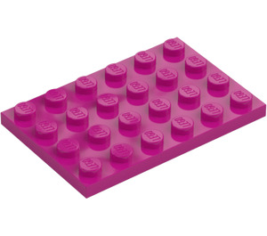 LEGO Magenta Plate 4 x 6 (3032)