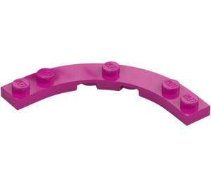 LEGO Magenta Plate 5 x 5 Round Corner (80015)