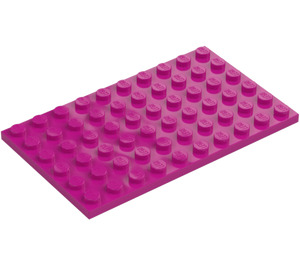 LEGO Magenta Plade 6 x 10 (3033)