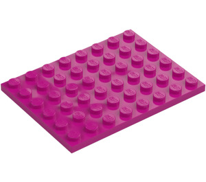 LEGO Magenta Plaat 6 x 8 (3036)