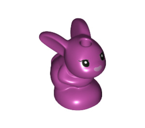 LEGO Magenta Rabbit Baby with Metallic Pink nose (66361 / 66362)