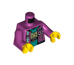 LEGO Magenta Samurapper Minifigure Busto (973 / 76382)