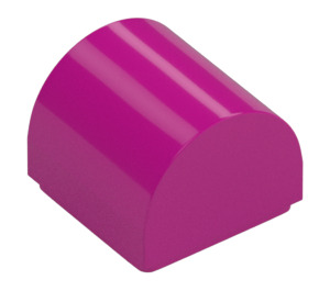 LEGO Magenta Con pendiente 1 x 1 Curvo (49307)