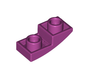 LEGO Magenta Helling 1 x 2 Gebogen Omgekeerd (24201)