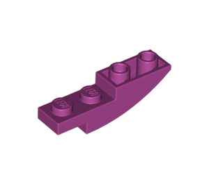LEGO Magenta Pente 1 x 4 Incurvé Inversé (13547)