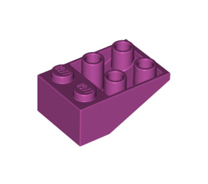 LEGO Magenta Pente 2 x 3 (25°) Inversé sans raccords entre les tenons (3747)